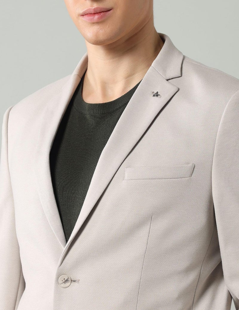 Arrow Knitted Blazer for Men - Long Sleeves with Buttoned Cuffs, Double Button Closure Mens Casual Blazer - 40, Beige - Image 5