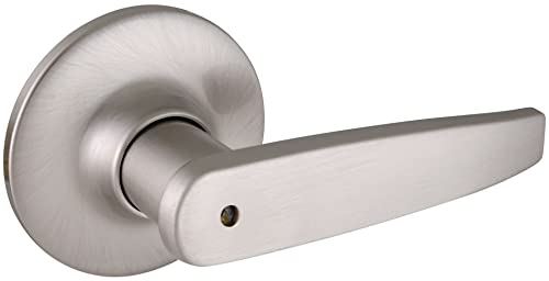 Design House 702084 Delavan Privacy Bed and Bath Door Lever Satin Nickel - Image 1