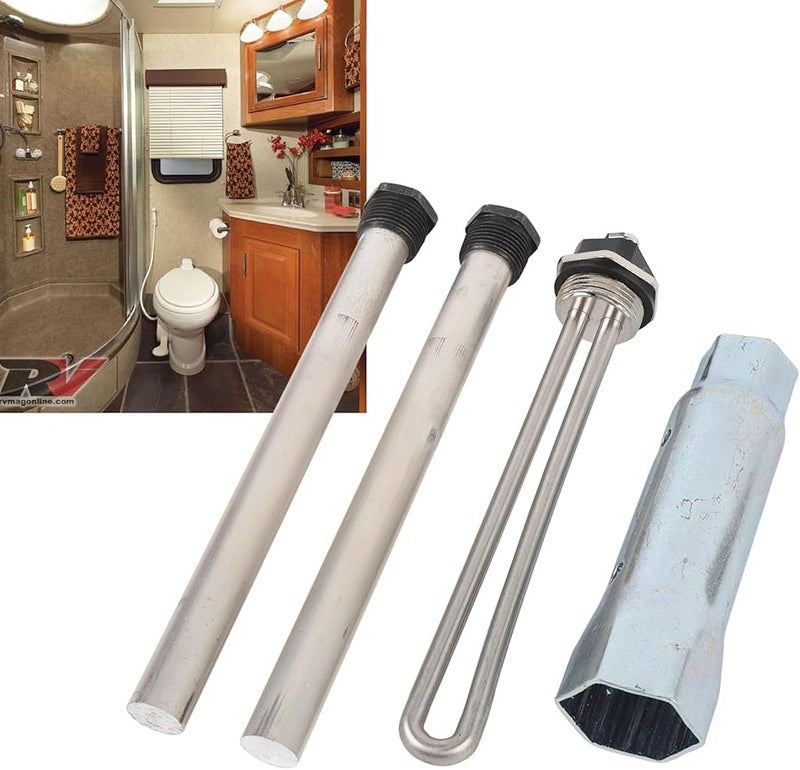 RV Water Heater Anode Rods 4Pcs with Wrench Socket Metal Enhanced Performance 520900 - Image 4