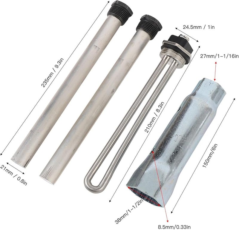 RV Water Heater Anode Rods 4Pcs with Wrench Socket Metal Enhanced Performance 520900 - Image 5