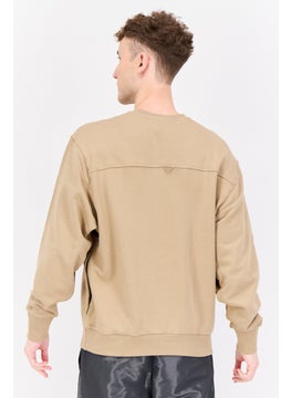 adidas Originals Men Sportswear Fit Long Sleeves Running Sweatshirt, Tan  - Image 2