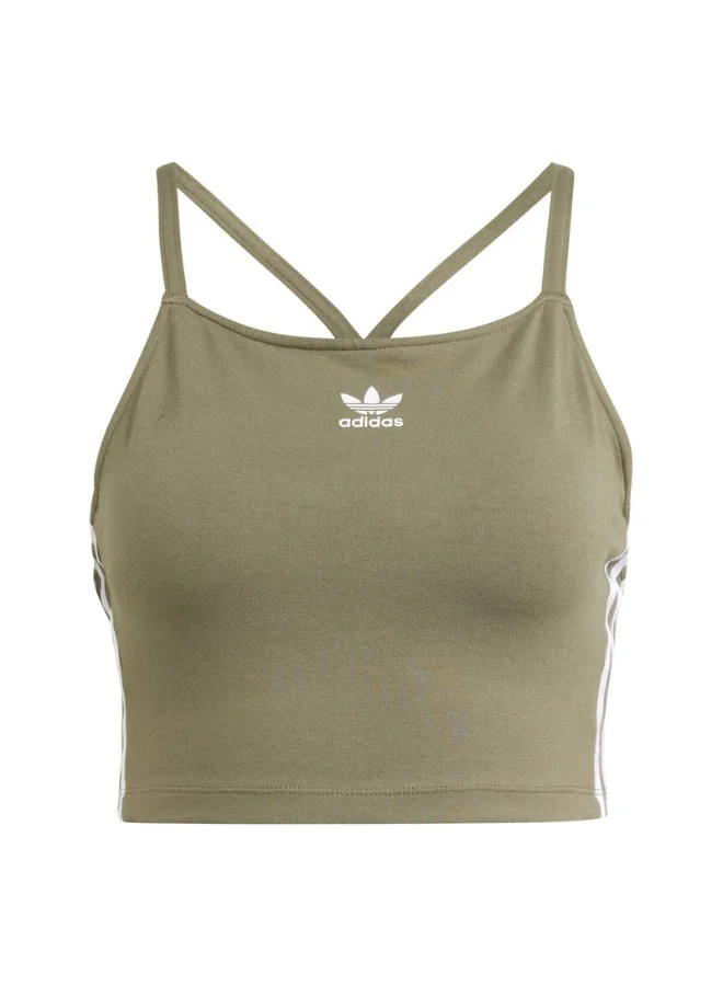 اديداس adidas 3 S CROP TOP Green Originals Women TOPS