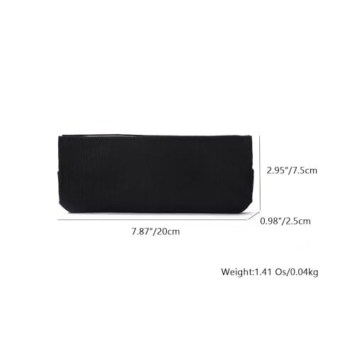 YONBEN Canvas Pencil Case Lightweight and Durable Ideal Pencil Pouch Black Canvas - Image 3
