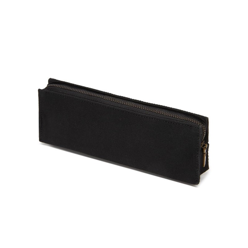 YONBEN Canvas Pencil Case Lightweight and Durable Ideal Pencil Pouch Black Canvas - Image 2