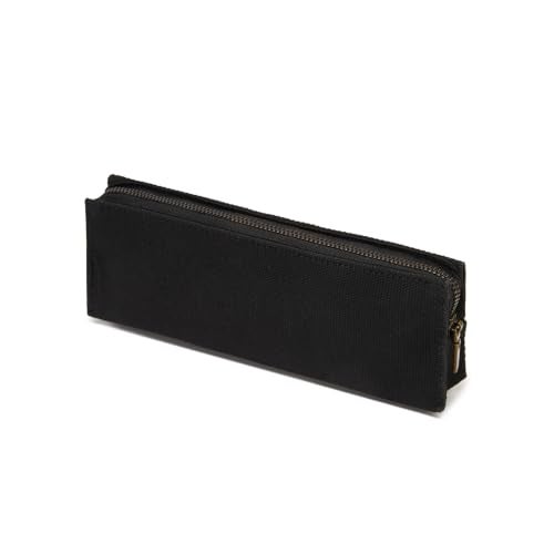 YONBEN Canvas Pencil Case Lightweight and Durable Ideal Pencil Pouch Black Canvas - Image 1