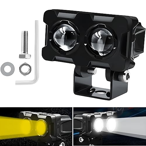 Autozap Motorcycle Led Spotlight, (3 months warranty) Fog Light for Universal Bike White, Yellow (40W, 12V) (Pack Of 1) - Image 1