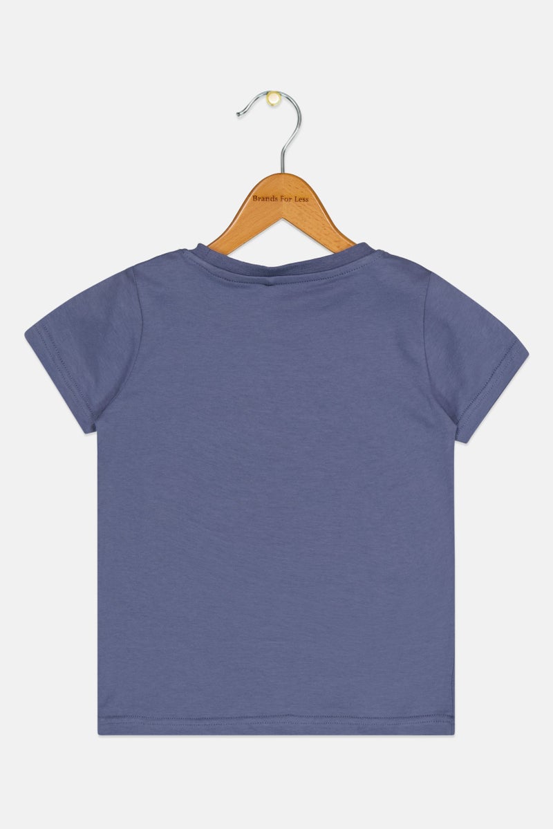 NAME IT Kids Girl Embroidered Short Sleeve Top, Wild Wind - Image 2