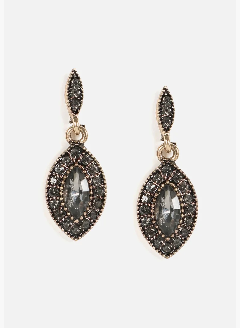 SOHI Silver Plated Designer Stone Necklace