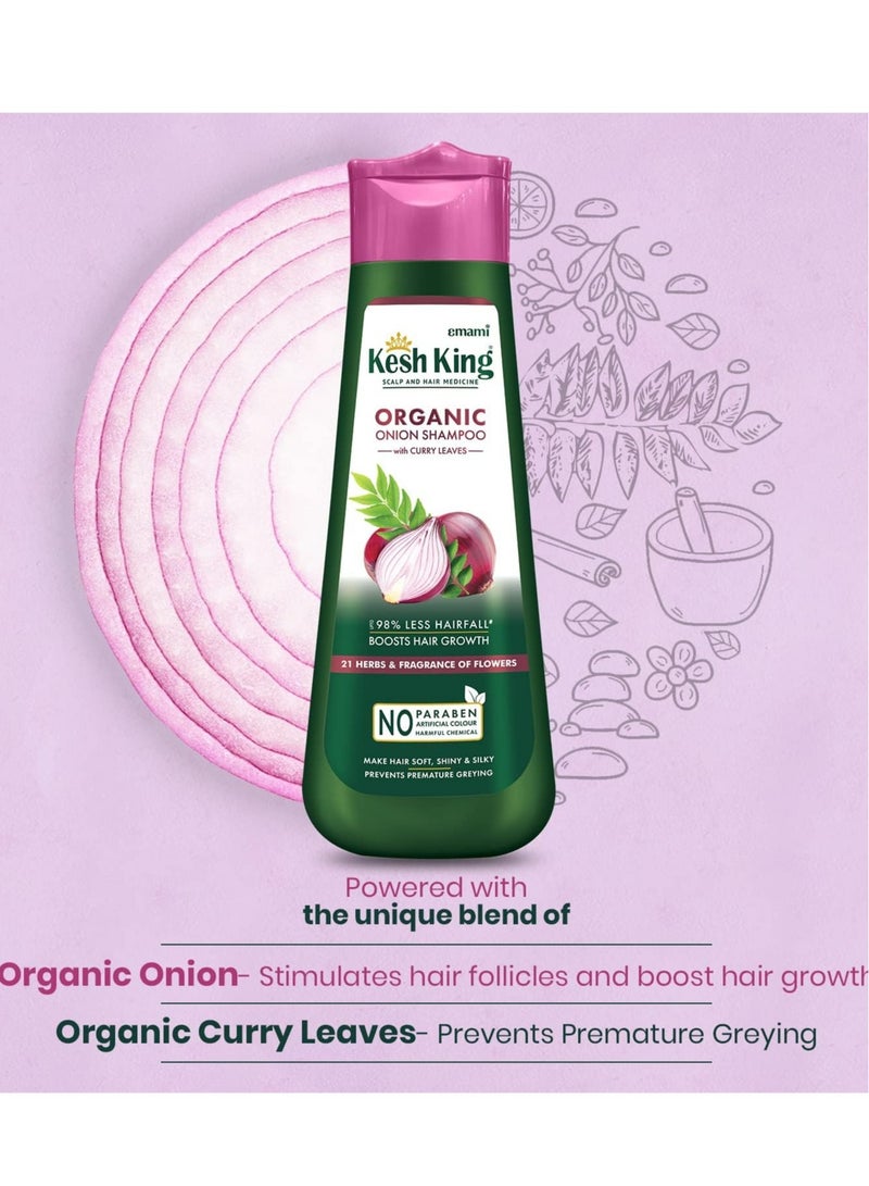 emami Kesh King Ayurvedic Onion Shampoo with 21 Herbs Reduces Hairfall And Boost Hair Growth 200 ML - Image 2