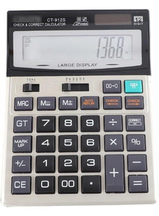 Desktop Calculator, 12 Digit Large LCD Display, Dual Solar Power and Battery, Mechanical Big Buttons Calculator for Office Home School - pzsku/Z480698A7EFF2049B7938Z/45/_/1720066731/a36ce291-9bb9-44a9-bb5f-cc8ea99a0c21