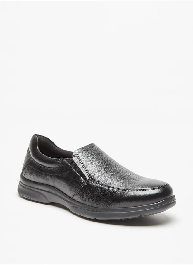 DUCHINI Mens Textured Slip-On Loafers