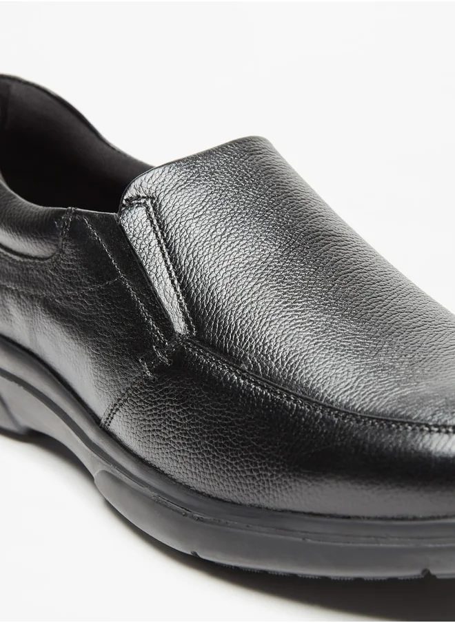 DUCHINI Mens Textured Slip-On Loafers