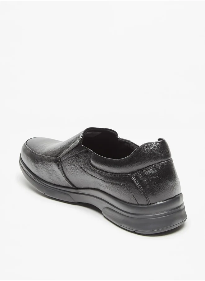 DUCHINI Mens Textured Slip-On Loafers