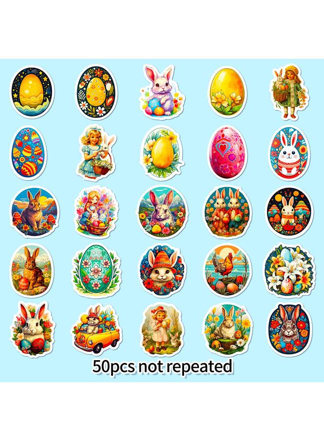 Bluejw 50 Sheets Egg Bunny Easter Kids Stickers Party Carnival Easter Holiday Stickers - Image 4