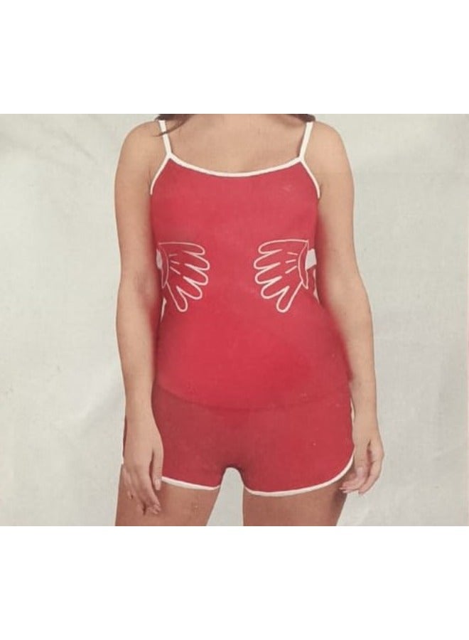Selina Wear Two Piece Top and Short Sleepwear Set 