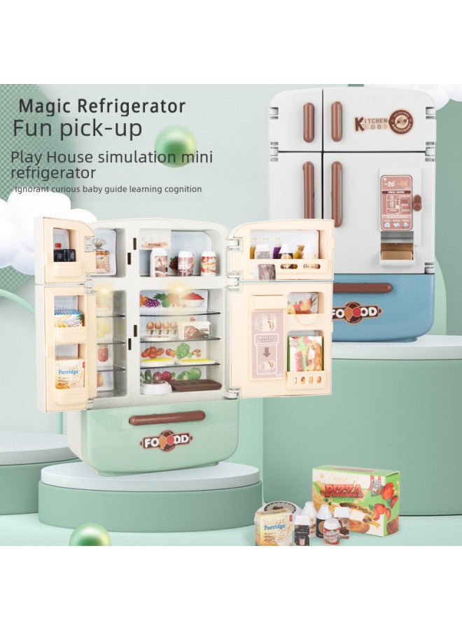 Toy/kitchenware Toy Set Cooking Utensils Plates Cups Cutlery For Kids' Playtime Fun-Color:(2093-2) Purple Refrigerator Toy Suit - Image 2