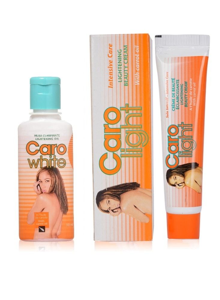CARO WHITE 2-Piece Intensive Care Lightening Beauty Cream And Oil Set - Image 1