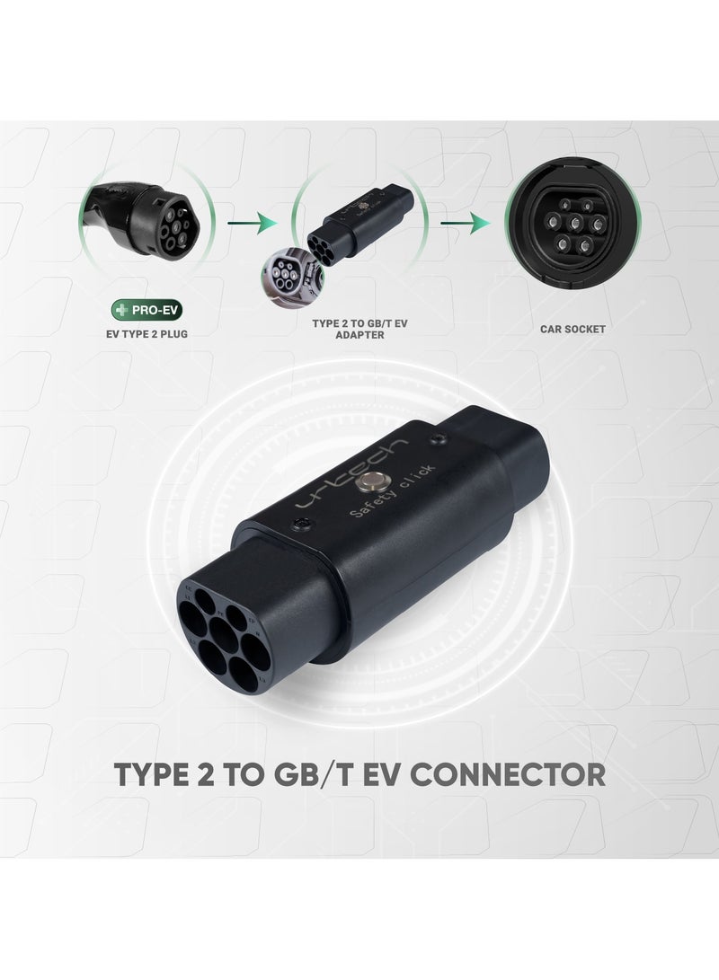 urtech URTECH Safety Click | Industrial-Grade Type 2 to GB/T EV Charging Adapter | IP54 Waterproof | 32A High-Performance Connector  - Image 3