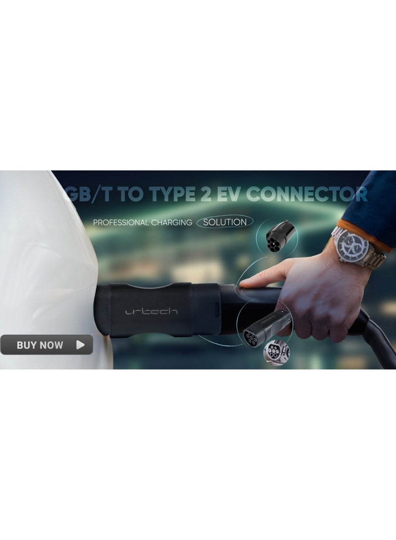 urtech URTECH Safety Click | Industrial-Grade Type 2 to GB/T EV Charging Adapter | IP54 Waterproof | 32A High-Performance Connector  - Image 4