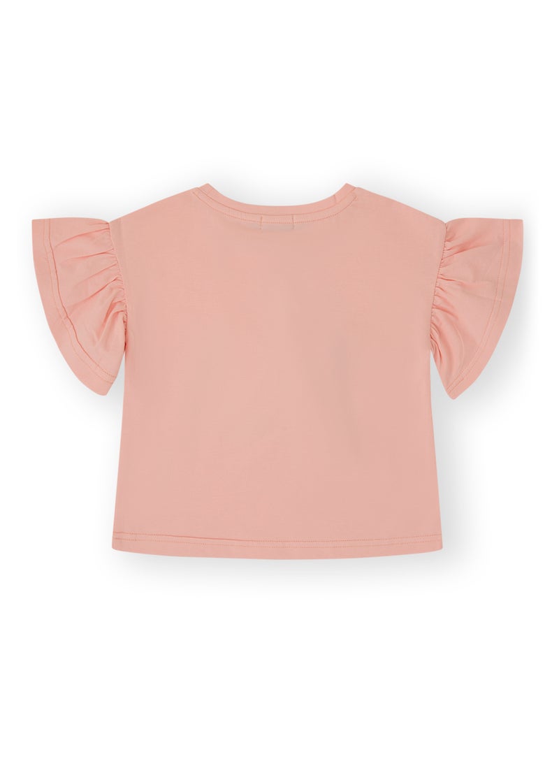 Soft and Comfortable Pink Cotton T-shirt with Wide Sleeves for Girls - pzsku/Z4806E3799F19A67E14DCZ/45/_/1713441458/3c1fa626-846d-4916-8dc4-d3decd0107c2