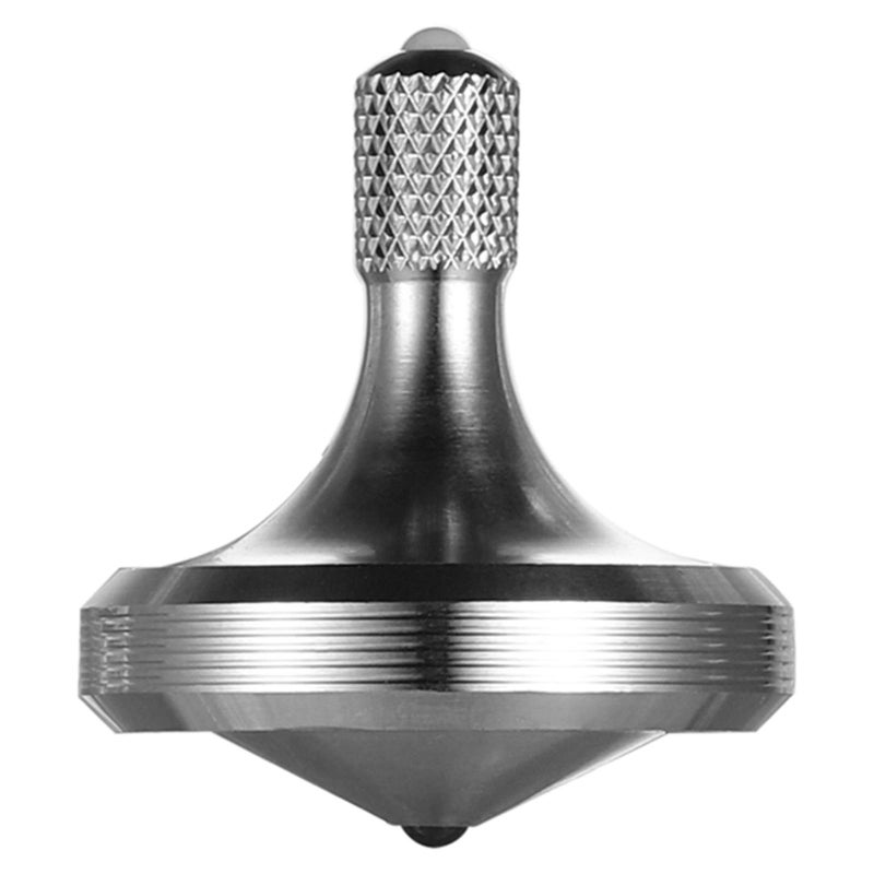 CHEETOP Precision Metal Spinning Top Well Made Stainless Steel Spin Long Lasting Exceed 8 Mins Desktop Gyro EDC Toy Perfect Balance Easy to Use Kill Time Efficiently Pro MaxSilver - Image 2
