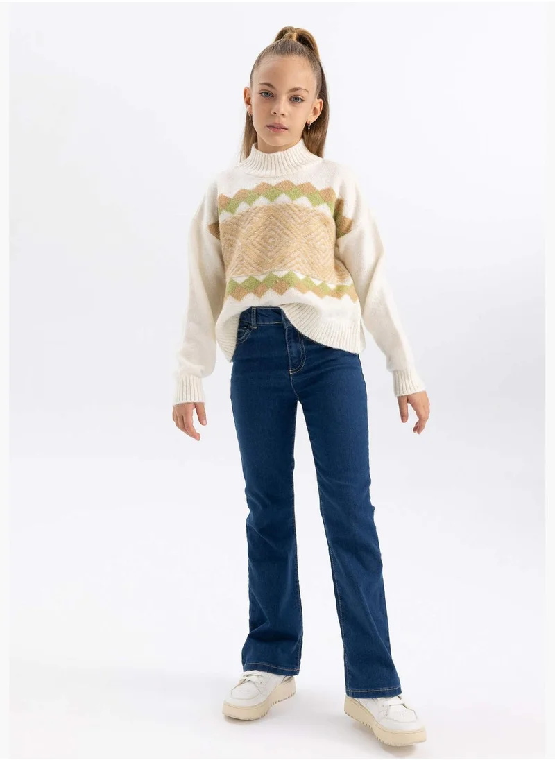 ديفاكتو Girl Flare Fit Denim Trousers