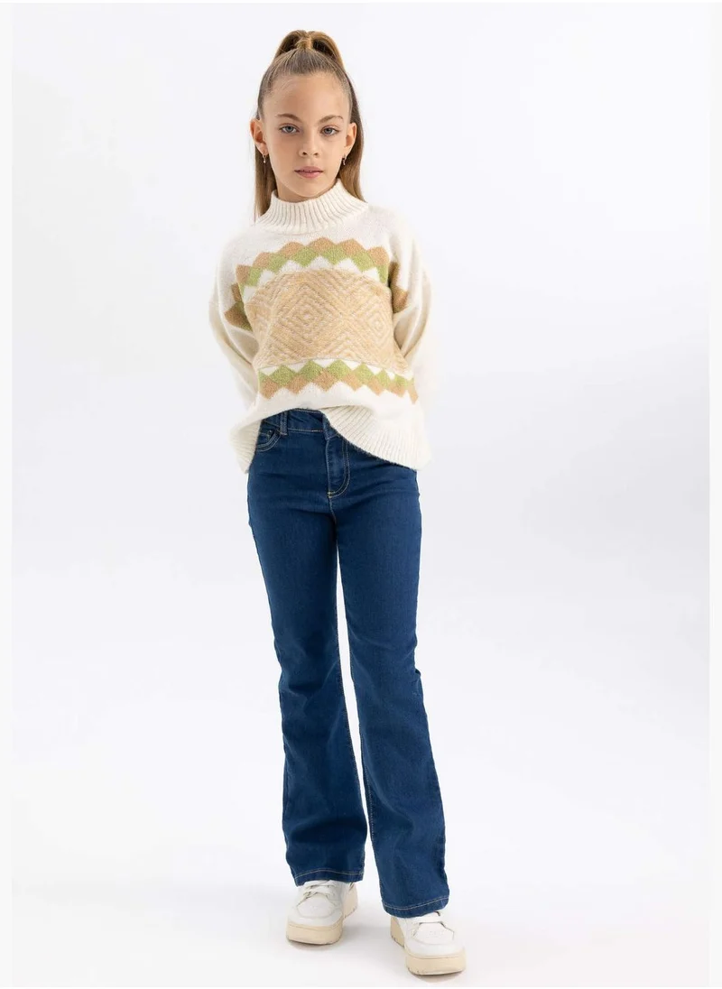 ديفاكتو Girl Flare Fit Denim Trousers