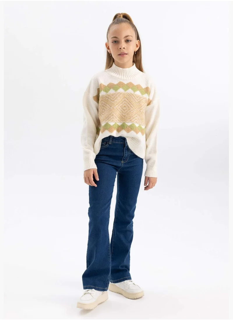 ديفاكتو Girl Flare Fit Denim Trousers