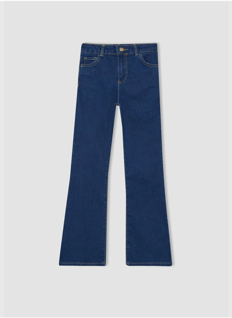 ديفاكتو Girl Flare Fit Denim Trousers
