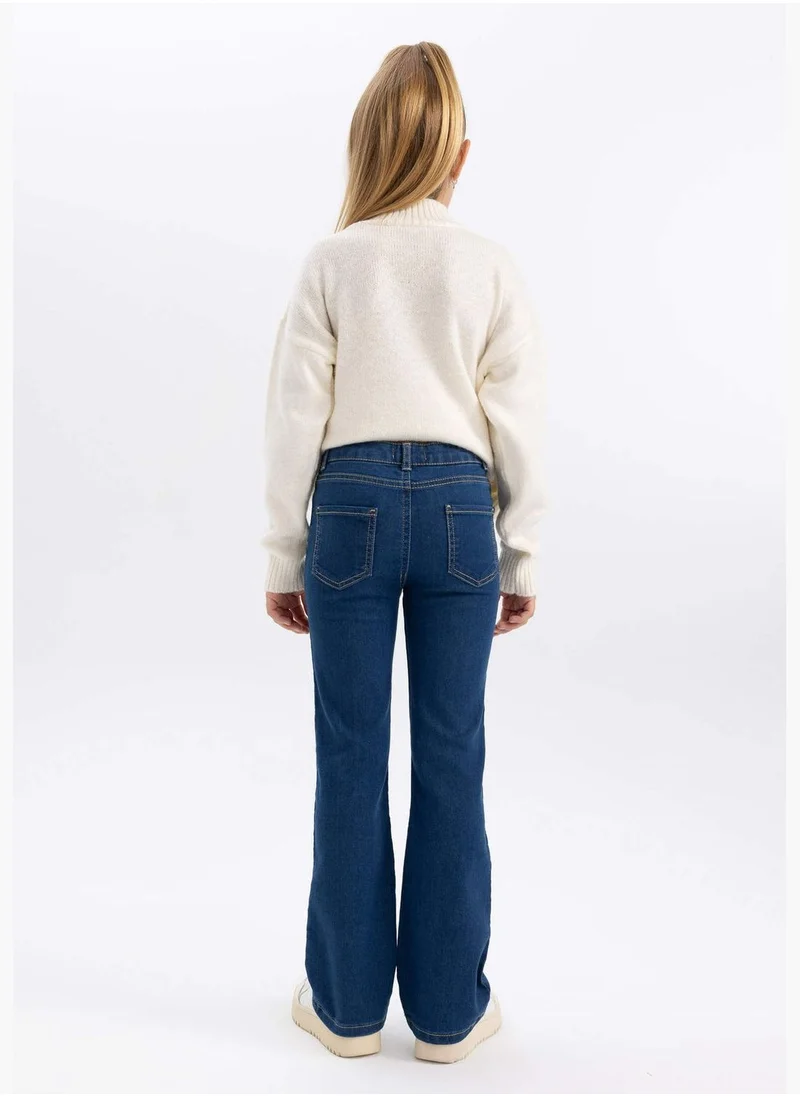 ديفاكتو Girl Flare Fit Denim Trousers