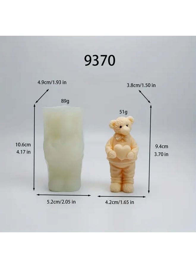 Valentines Day Hugging Couple Teddy Bear Silicone Mold Model 9371 For Candles And Crafts - Image 4