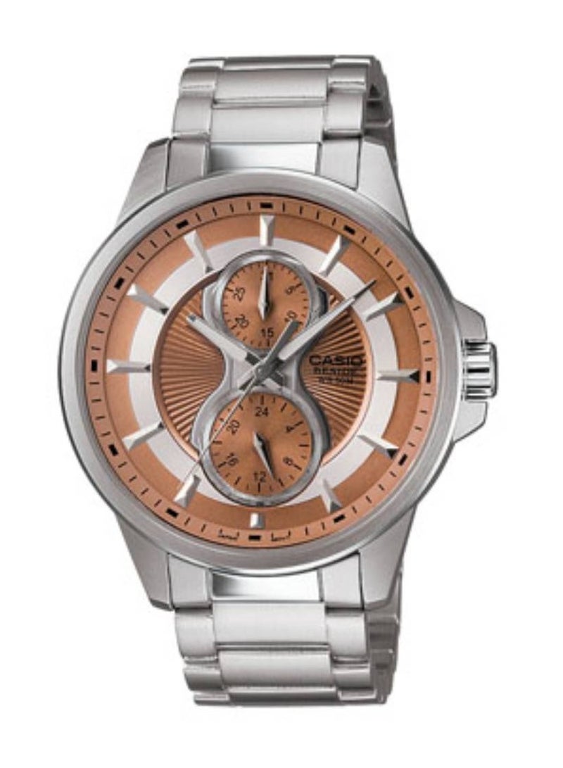 CASIO Beside Analog Quartz Stainless Steel Men's Watch BEM-304D-5AVDF - Image 1