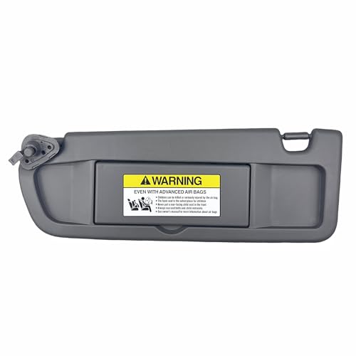 GlymXia Pair of Left and Right Sun Visors with Clips and Screws for Honda Civic 2006 2007 2008 2009 2010 2011 Interior Sun Visor Replacement (Dark Gray) - Image 4