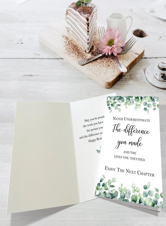 Obbyidk Happy Retirement Card Gift for Women Men, Retirement Decorations for Coworker Friend, Never Underestimate The Difference You Made and The Lives You Touched - Image 3