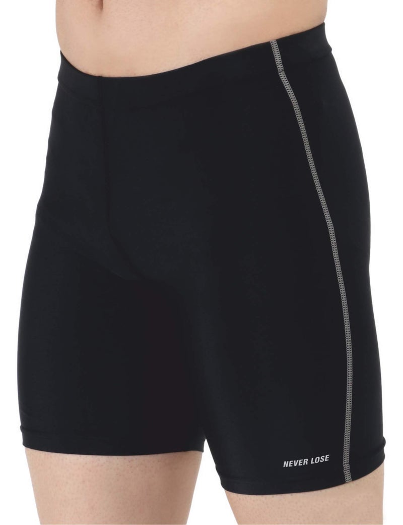 NEVER LOSE Men's Compression Sports Shorts Half Tights (X-Large, Black) - Image 1