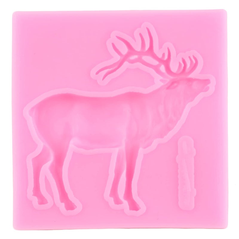 RFGHAC Christmas Deer Silicone Mold 3D Stag Head Fondant Molds Elk Mold For Christmas Cake Decoration Cupcake Topper Candy Chocolate Polymer Clay Gum Paste Set Of 3 - Image 3