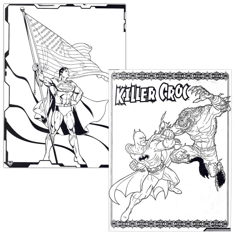 Justice League Super Hero Coloring Book Super Set - Bundle with 3 DC Comics Justice League Activity Books, Stickers and Temporary Tattoos (Superhero Party Favors) - Image 3