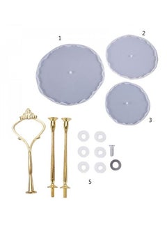 Graffiti Resin Serving Trays Silicone Molds With Golden Handle for Resin Pouring and Artworks DIY  - Image 1