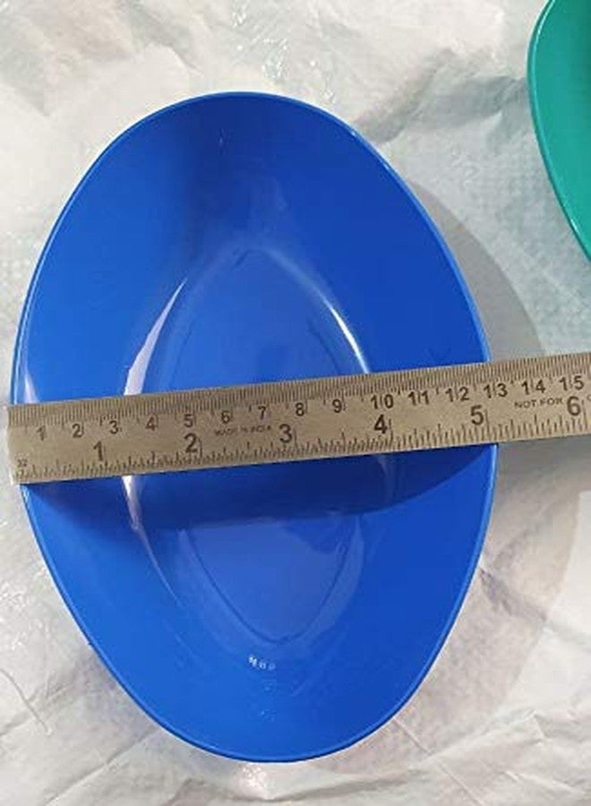 ELEXIQ Small Plastic Eco Bowl for Serving Snacks Food Soup Serving Bowl Microwave Safe Salad Mixing Bowl (21 x 13 x 4 cm, 2) - Image 3