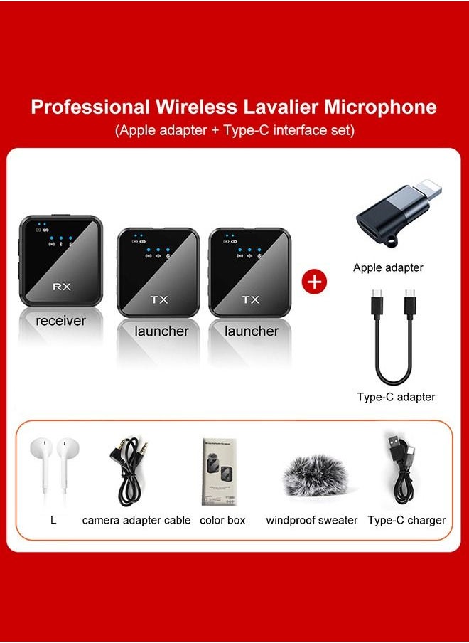 تانجبلب - ميكروفون لاسلكي من لتسجيل الفيديو المباشر عبر الهاتف المحمول 2.4G بخاصية تقليل الضوضاء، ميكروفون صغير لتسجيل الفيديو المباشر والمقابلات عبر الإنترنت في الفصول الدراسية - Image 1