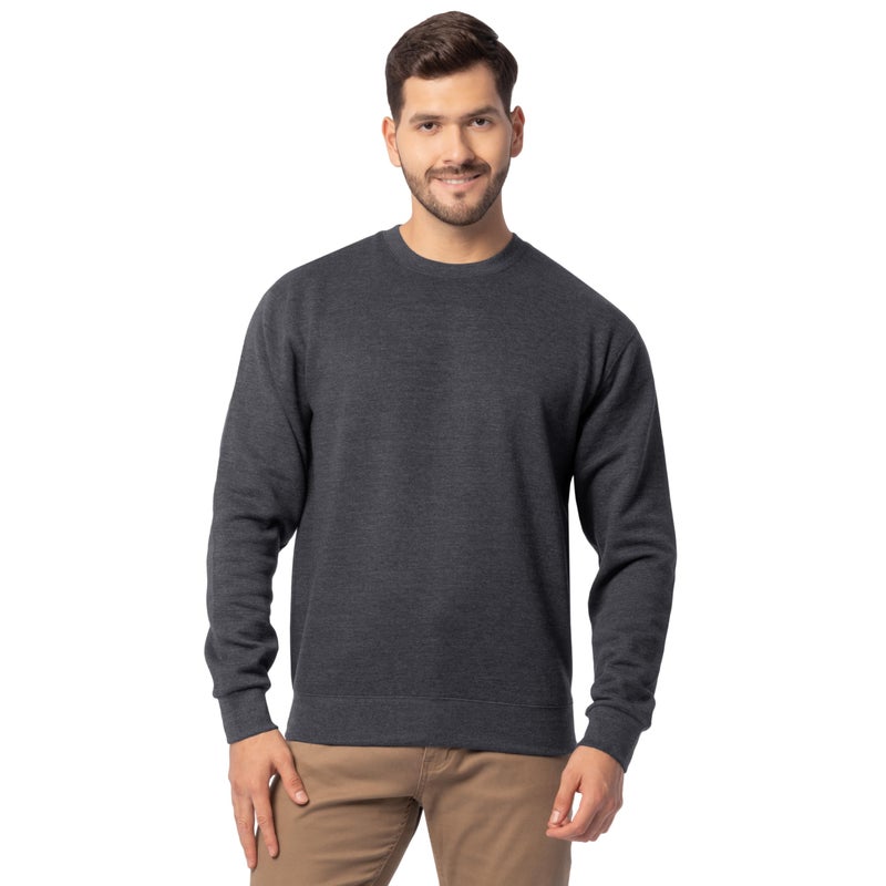 Fruit Of The Loom Mens Eversoft Fleece Crewneck Sweatshirts, Moisture Wicking & Breathable, Sizes S-4x Shirt, Black Heather, Large US - Image 5