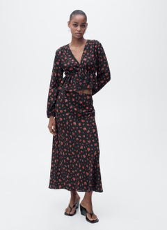 MANGO Ruffled Floral Blouse  - Image 1