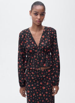 MANGO Ruffled Floral Blouse  - Image 4