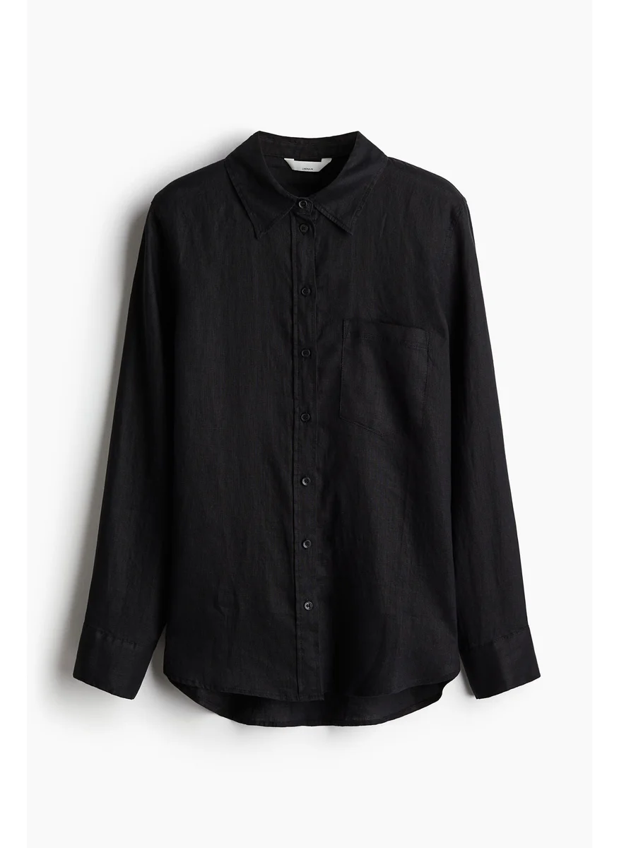 اتش اند ام Linen Shirt