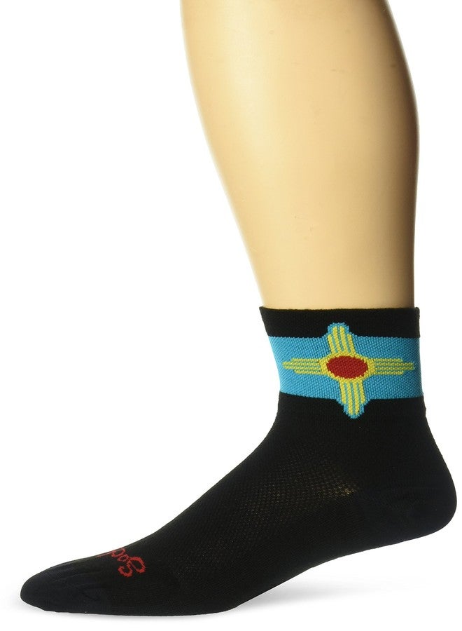 SockGuy Unisex-Adults New Mexico Flag, Black, S/M