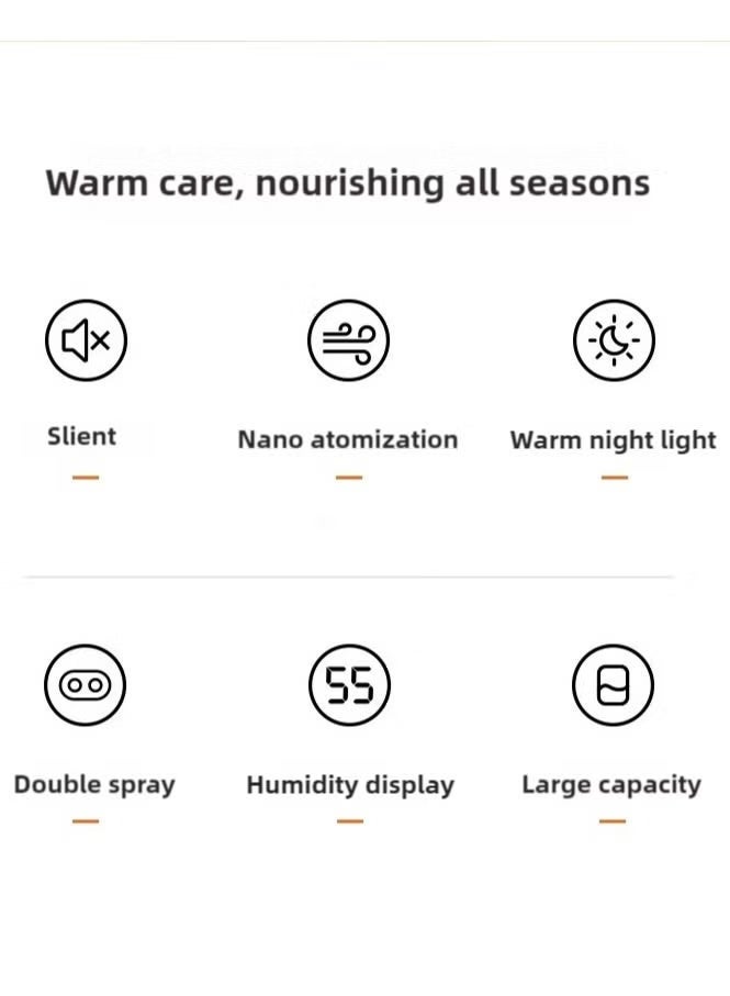 ARNOTEC 4L Smart Ultrasonic Humidifier with Digital Display, Dual Spray Mist, Quiet Operation & Warm Night Light for Bedroom, Living Room & Office - Image 4