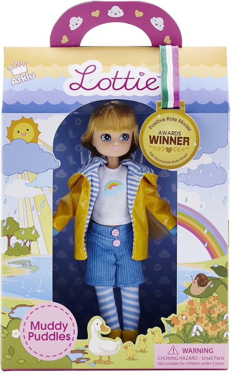 Lottie Muddy Puddles Doll - Fashionista Doll with Yellow Raincoat and Rain Boots for Kids - Image 4
