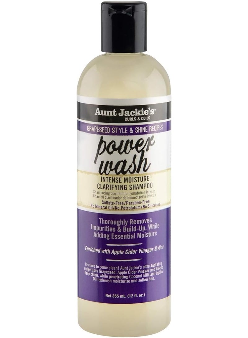 أنت جاكيز شامبو آنت جاكيز باور ووش للتنظيف العميق وترطيب الشعر – خالٍ من الكبريتات مع الألوفيرا وخل التفاح – 355 مل - Image 1