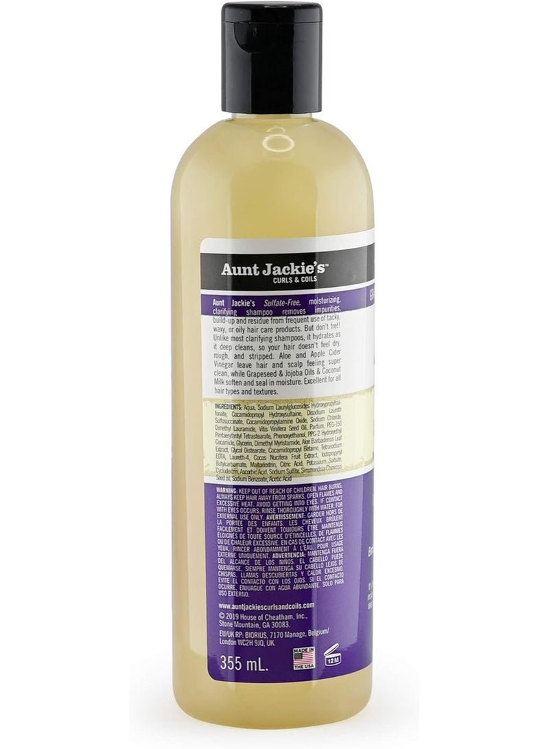 أنت جاكيز شامبو آنت جاكيز باور ووش للتنظيف العميق وترطيب الشعر – خالٍ من الكبريتات مع الألوفيرا وخل التفاح – 355 مل - Image 3