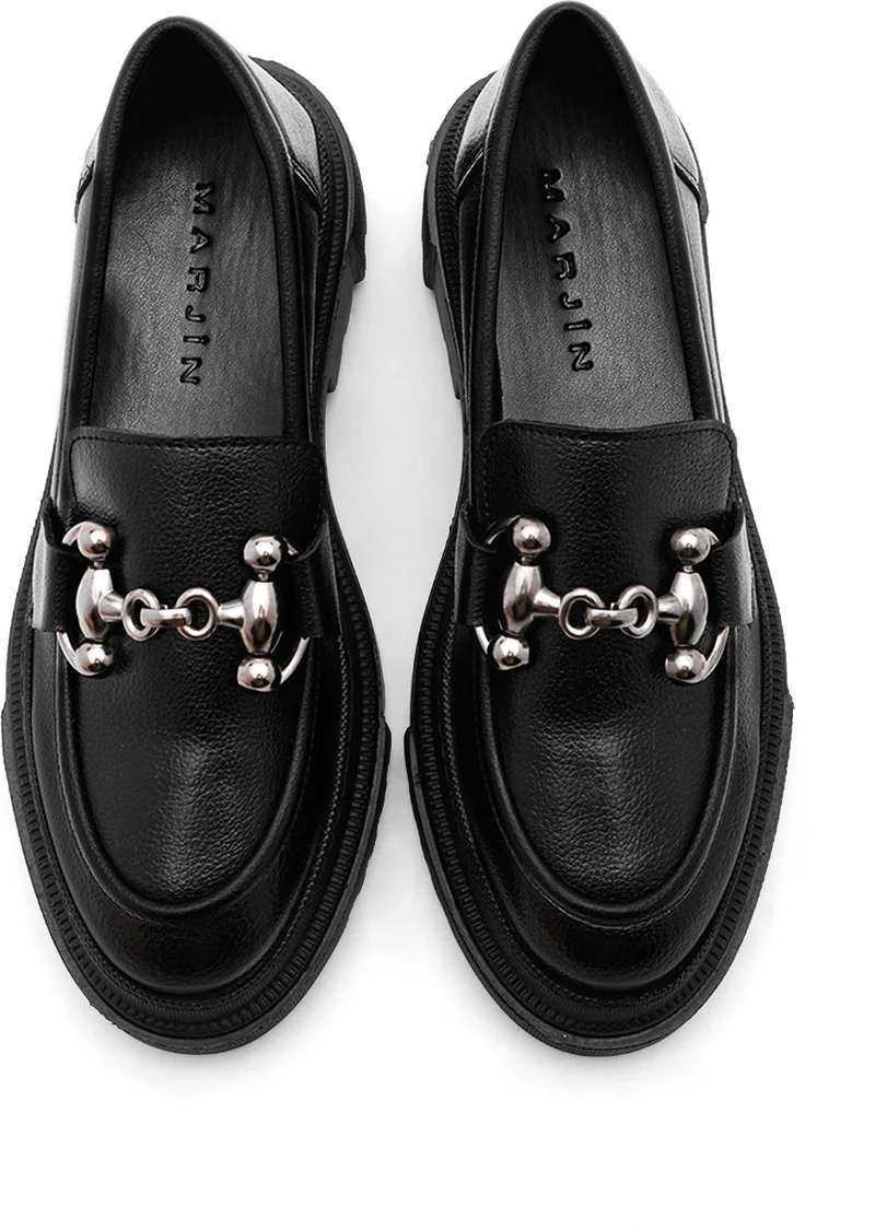 MARJIN Margin Women's Loafer Thick Sole Chain Casual Shoes Forela